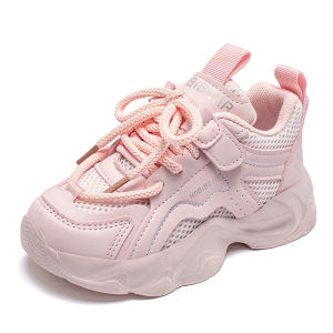 Kids Walking Shoes 4 Years Old Boys New Fashion Style Cool Fabric Velcro Breathable Mesh Durable Non-Slip 27-38 Flexible Cute Pink Girls Sneakers Running Comfy Kindergarten Primary School Students Preschoolers Infants Lively 5s Children Sports Footwear