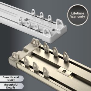 SHELIANKE | Top Mounted Double Layered Silent Curtain Track