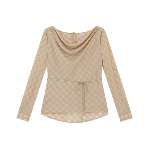 Áo Blouse Tay Dài Thiết Kế Giảm Cân và Thanh Lịch Phong Cách Pháp