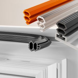 TPE Dán Kín Cửa Sổ Dải Cách Âm Nhôm Casement Khoảng Cách Chất Độn Cao Su Mềm Thời Tiết Tước Để Cách Nhiệt Tại Nhà Chiều Dài 4M
