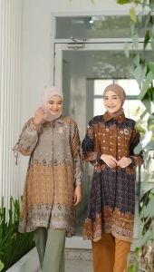 Tulus Signature Agis Set Setelan Wanita Crinkle Airflow Motif LD 110