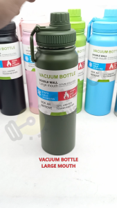 Stainless Steel Large Mouth Vacuum Flask Water Bottle Red Black Yellow Green Pink White Blue Violet Silver