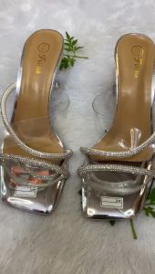 high heels maura terbaru hak kaca tinggi hak runcing 9 cm