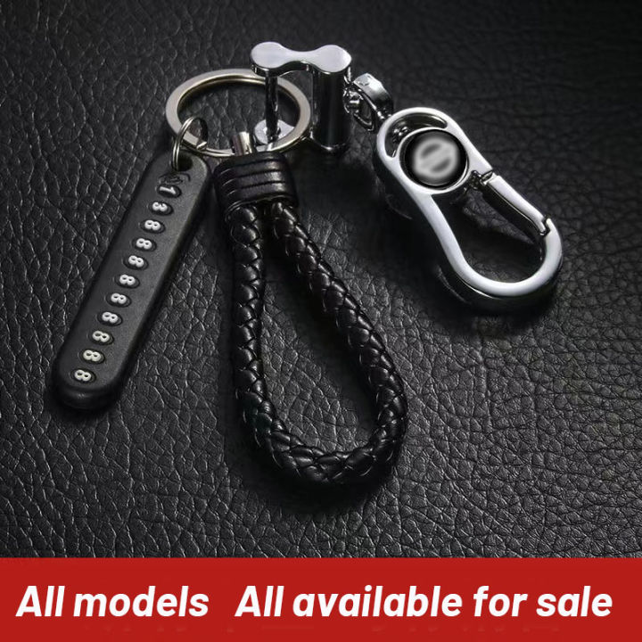 Car Keychain Embroidery Keyring JDM Style Racing Lanyard Key Tags Key