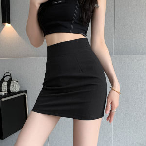 Gray High Waist Bodycon Mini Skirt for Women Casual Style Professional Short Skirt Trendy Chic plus Size Polyester Fiber
