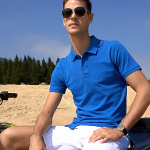 POLO shirt Summer short-sleeved lapel polo shirt for men Korean style solid color fashion polo for men