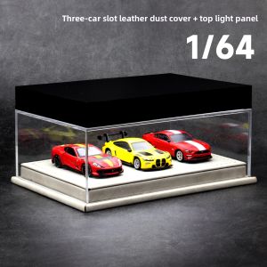 Leather Dustproof High-end Display Case 1:64 Acrylic One-piece