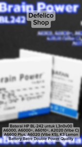 Baterai HP BL242 A6000 A6000+ A6010 A2020 (Vibe C) A6600 Plus BL259 A6020 (Vibe K5) K5 Plus K3 Lemon Batre Batrai Double Power