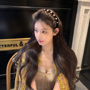 Velvet Water Diamond Wave Hairband Womens Anti-Slip Hairband Face Washing Hair Clip Headwear Fashionable Hair Accessories