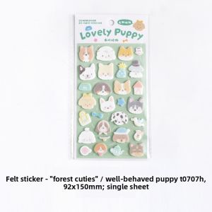 Stickers Punk | Cute Felt 3D Cartoon Animal Stickers