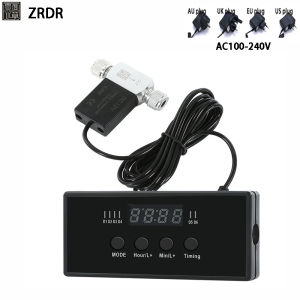 ZRDR | Aquarium CO2 Motor Valve Digital Display Timing Switch Display Fish Tank CO2 Generator/Pressure Reducing Valve Equipment Control