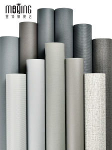 วอลล์เปเปอร์สีเทา10เมตรวอลล์เปเปอร์กันน้ำกันชื้นสำหรับหอพักวอลล์เปเปอร์มีกาวในตัวสำหรับตู้เสื้อผ้าบนโต๊ะห้องนอนสติกเกอร์ติดผนังตกแต่งใหม่เฟอร์นิเจอร์