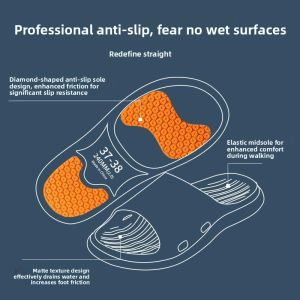 MONLEYTA | Anti-Slip Bath Slippers For Elderly Men And Women Summer Indoor Home Use Odor Resistant Bathroom Shower Slippers PVC Material