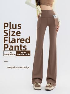 Plus Size Flared Thin Yoga Pants For Women