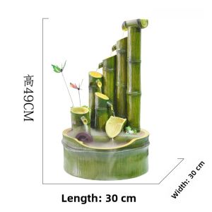 Modern Simplified Bamboo Fountain Desktop Waterflow Ornaments Circular Wealth Attracting Feng Shui Wheel Opening Gifts
