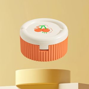 2in1 Creative 4 Grid Medicine Case With Small Water Cup Space-Saving & Washable Daily Pill Case Small Piller for Pocket Purse