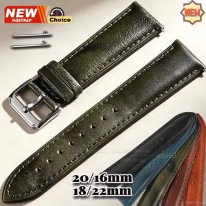 Dây Đeo Đồng Hồ Bằng Da Cổ Điển Thủ Công Dây Đeo Tháo Nhanh Cho Omega Seiko Rolex Smartwatch Tương Thích 16/18/20/22mm Vòng Đeo Tay