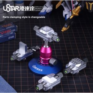 Ustar UA-90641 Multi Angle Bench Vise Interchangeable Jaws for Gundam Military Model Building Tools Hobby DIY Painting Assembly Tool
