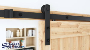 Sliding Barn Door Roller Set with Door Handle and Anti-Sway Stopper for Kitchen Living Room Wardrobe