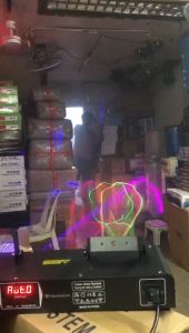 5 Lens DJ Lights Sound Activated LED Laser Beam Projector Party Lights DJ Lights Party Lights for Disco Show 4 Lens Sound Activated LED Laser