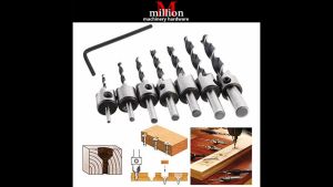 Autoleader 7pcs HSS 3mm-10mm / 4pcs 3mm-6mm 5 Flute Countersink Drill Bit Set Reamer Woodworking Chamfer