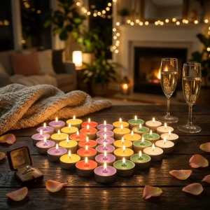 Nến Tealight 7 Màu Vivian Vus Candles Size 3.7x1.4 Hộp 84 viên - Nến Tealight Trang Trí