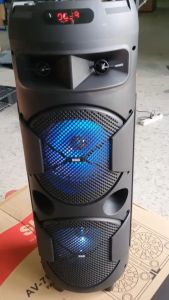 SKG ลำโพงบลูทูธ 8 นิ้ว x2ดอก ลำโพงล้อลาก ลำโพงบลูทูธ ลำโพงตั้งพื้น 3000 W รุ่น AV-5502 BT8 พร้อมไมค์ลลอย 1ตัว