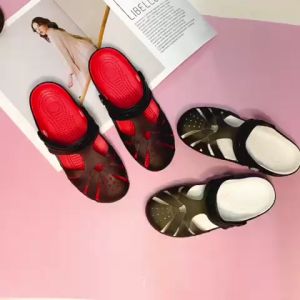 (HCM) Giày sandal nhựa dẻo bít mũi nữ đi mưa siêu nhẹ siêu bền iDép GL022 Dép sục Cross chống nước