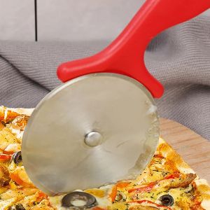 Pizza Cutter Steel Rolling Knife Pastry Dough Cutter Wheel Roller Crust Baking Tools Manual Noodle Roll Sharp Non Rusty Knifes