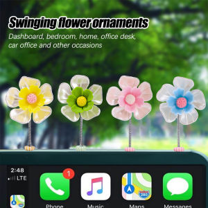 Xe Dễ Thương tươi lắc đồ trang trí hình hoa bảng đồng hồ ô tô hộp giữa đu hoa