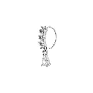 Vòng Khuyên Mũi Đính Đá Zircon Pha Lê Nữ Thời Trang Trang Sức Khuyên Sụn Khuyên Vách Ngăn Chất Liệu Thép Không Gỉ Cao Cấp