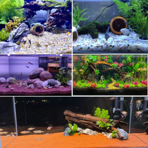 MONLEYTA | Natural Crystal Sand Aquarium Bottom Decorative Stones Water Garden Turtle Sand Substrate Iron胆 Sand For Fish Tanks And Aquascaping