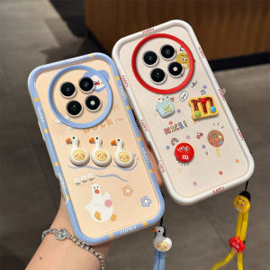 Phone Case Realme 13 12 11 Realme 12X 11X 5G New Design Cartoon Cute 3D Stereoscopic Casing Capybara Beaver Patrick Lens protection Silicone Soft Cover with Lanyard