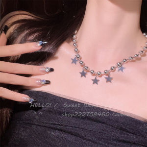 สร้อยคอรูปดาวสุดเก๋สำหรับผู้หญิง สไตล์อินส์ โซ่กระดูกไหปลาร้า จี้แฟชั่นฤดูร้อน เครื่องประดับใหม่ โซ่โลหะผสม