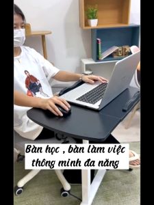 Bàn 4 Chân Cao Có Điều Chỉnh Góc Bạn Thuận Tiện Để Học Bài/ Làm Việc Có Bánh Xe Xoay Di Chuyển Linh Hoạt