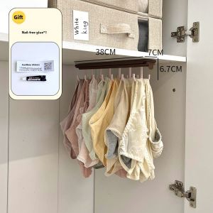 Intimates Underpants Storage Sliding Rail Hanger Wardrobe Built-in Pull-out Punch-Free Hook Spaghetti Strap Bra Clothes Hanger
