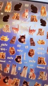 Lovely Cat Bunny Animal Flower Bow Tie 5D Relief Self Adhesive Nail Art Decoration Stickers 3D Colored Manicure Decal DIY Kitty