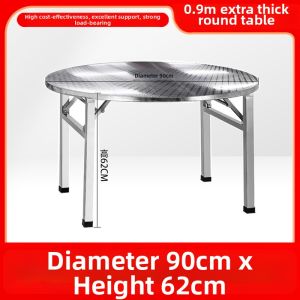 Stainless Foldable Round Commercial Large Table