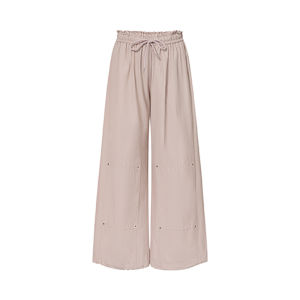 Elastic Waist Loose Culotte Work Pants
