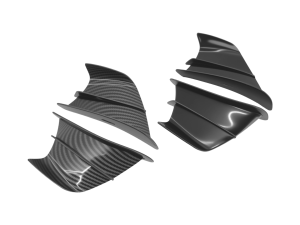 ✔✔✔PMShop Carbon Fibre Motorcycle Fixed Wind Wing Winglets Aerodynamic Wing Kit Trims Front Fairing Universal