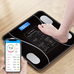 Weighing Scale Bluetooth Electronic Body Fat Scale Highly Accurate Weight Scale with Smartphone App Human Weighing Scales Bathroom Body Composition Analyzer for Family Smart Scales