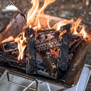CAMPINGMOON A4-CS สแตนเลสขนาดเล็ก Chaihe Camping Honeycomb Hollow การเผาไหม้พระเจ้า Burner ไร้ควัน