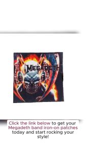 MEGADETH BAND IRON ON PATCHES