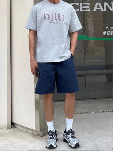 Quick Dry Ice Silk Mens Shorts Summer Outdoor Basketball Fitness Breathable Five-Quarter Length Casual Pants Straight Leg Elastic Waist