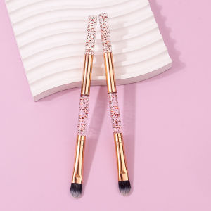 2 Chiếc Cọ Phấn Mắt Cọ Chải Lông Mày Và Cọ Pha Trộn Bàn Chải Trang Điểm Nylon Đa Năng Dành Cho Người Mới Bắt Đầu Dụng Cụ Trang Điểm Mắt