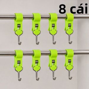 Móc Treo Đa Năng Hình Chữ S 4-16 Chiếc Không Cần Khoan Chất Liệu ABS Dùng Cho Nhà Bếp Phòng Tắm Giá Treo Khăn