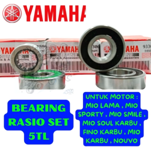 BEARING RASIO SET 5TL ASLI ORIGINAL YAMAHA MIO LAMA SPORTY SMILE/FINO/NOUVO KUALITAS ASLI  100% ORI.