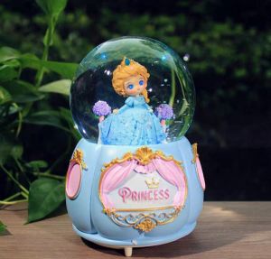 Kotak Musik / Bola Kaca / Waterball / Snowball / SnowGlobe / Bola Kristal Princess / Bola Musik Putri Crown