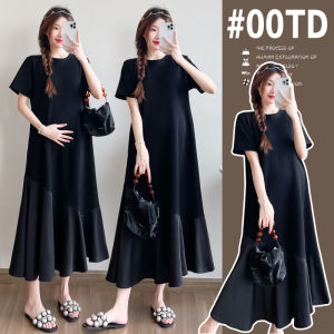 Đầm Tunik Mid-length Mermaid Hem Splice Phong Cách Hepburn
