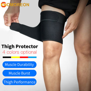 1Pcs Thigh Support Brace Adjustable Compression Thigh Sleeve with Non-Slip Nylon Button for Sore Hamstring Groin & Quad Support